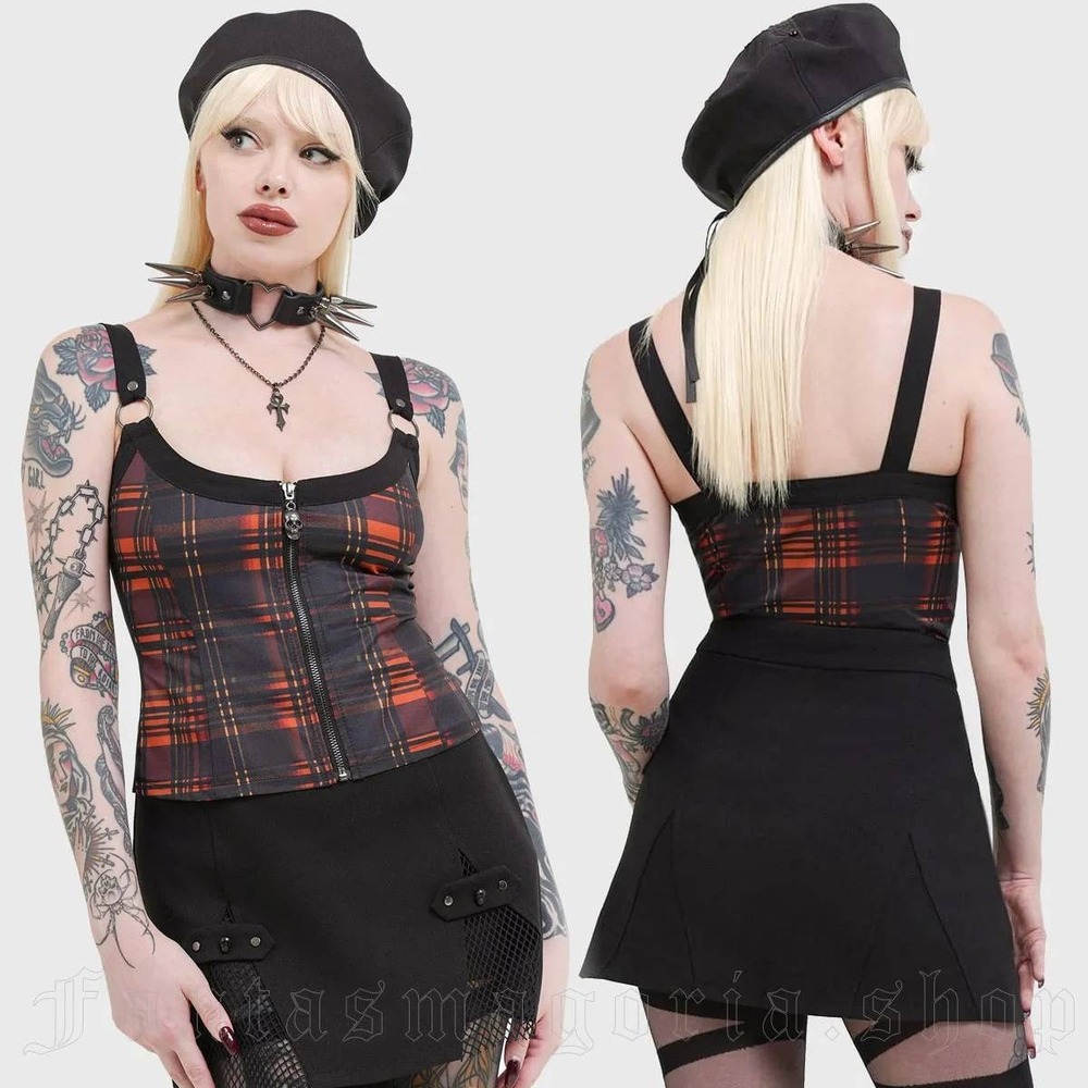 Killstar‎ Amberic plaid tank top